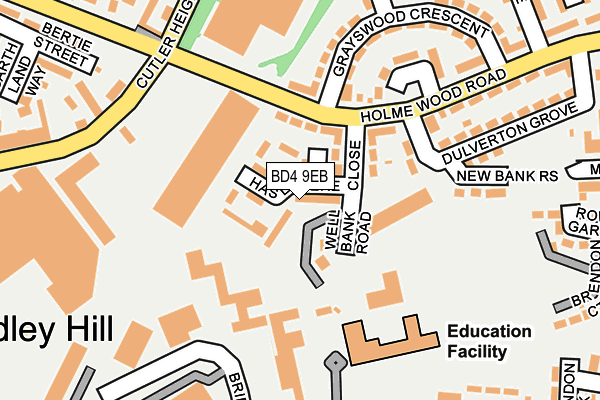 BD4 9EB map - OS OpenMap – Local (Ordnance Survey)