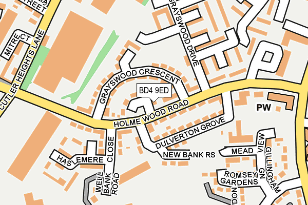 BD4 9ED map - OS OpenMap – Local (Ordnance Survey)