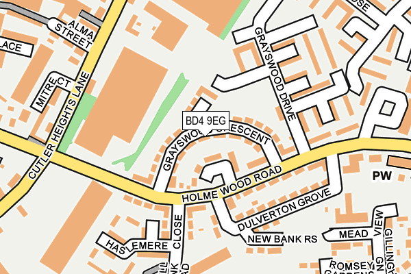 BD4 9EG map - OS OpenMap – Local (Ordnance Survey)