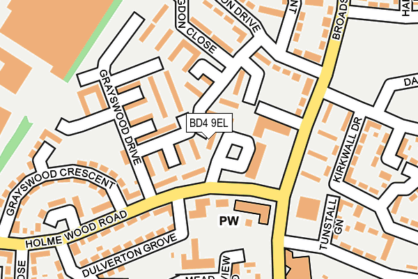 BD4 9EL map - OS OpenMap – Local (Ordnance Survey)