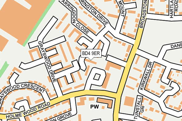BD4 9ER map - OS OpenMap – Local (Ordnance Survey)