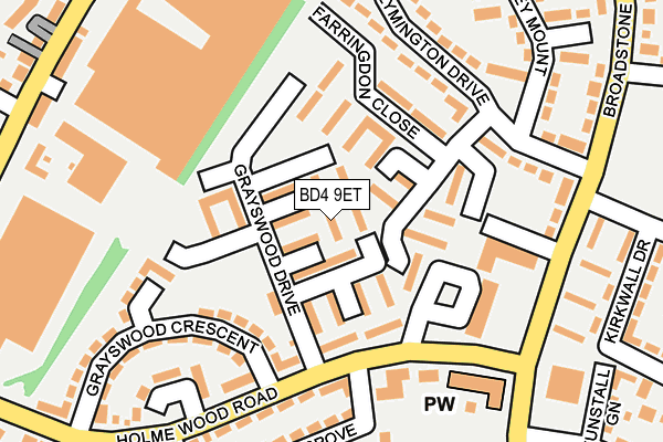 BD4 9ET map - OS OpenMap – Local (Ordnance Survey)