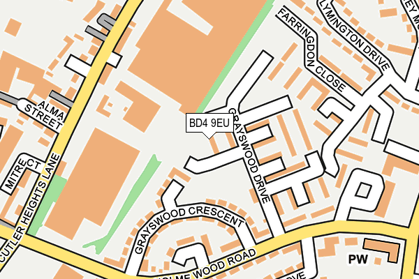 BD4 9EU map - OS OpenMap – Local (Ordnance Survey)