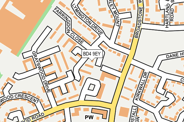 BD4 9EY map - OS OpenMap – Local (Ordnance Survey)