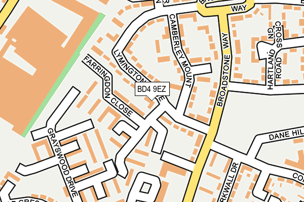 BD4 9EZ map - OS OpenMap – Local (Ordnance Survey)