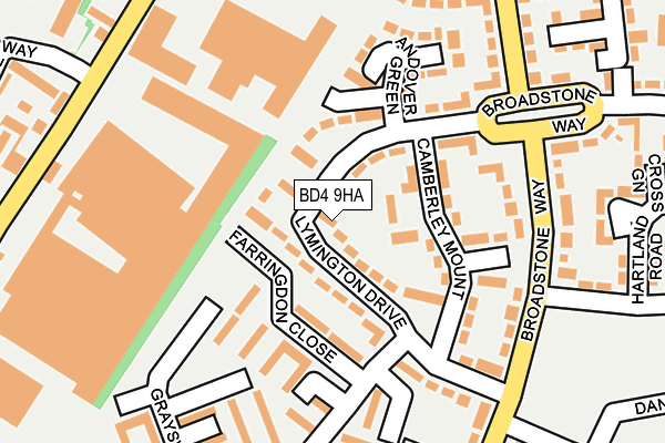 BD4 9HA map - OS OpenMap – Local (Ordnance Survey)