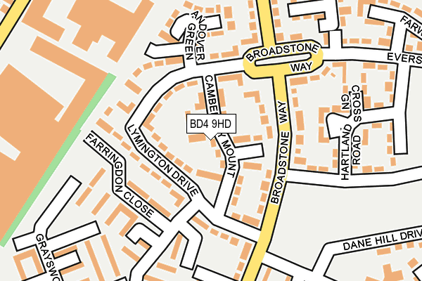 BD4 9HD map - OS OpenMap – Local (Ordnance Survey)