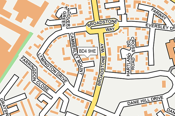 BD4 9HE map - OS OpenMap – Local (Ordnance Survey)