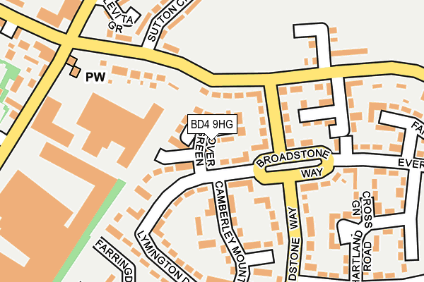 BD4 9HG map - OS OpenMap – Local (Ordnance Survey)