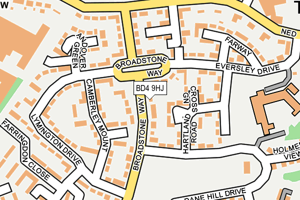 BD4 9HJ map - OS OpenMap – Local (Ordnance Survey)