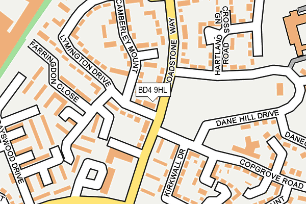 BD4 9HL map - OS OpenMap – Local (Ordnance Survey)