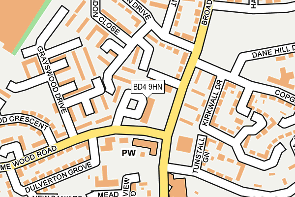 BD4 9HN map - OS OpenMap – Local (Ordnance Survey)