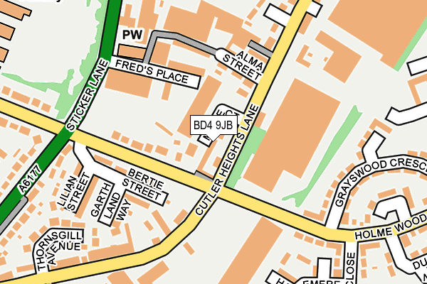 BD4 9JB map - OS OpenMap – Local (Ordnance Survey)