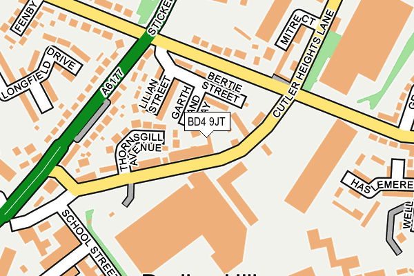 BD4 9JT map - OS OpenMap – Local (Ordnance Survey)
