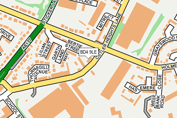 BD4 9LE map - OS OpenMap – Local (Ordnance Survey)