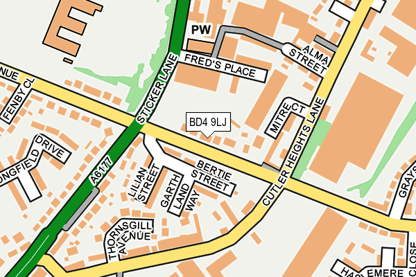 BD4 9LJ map - OS OpenMap – Local (Ordnance Survey)