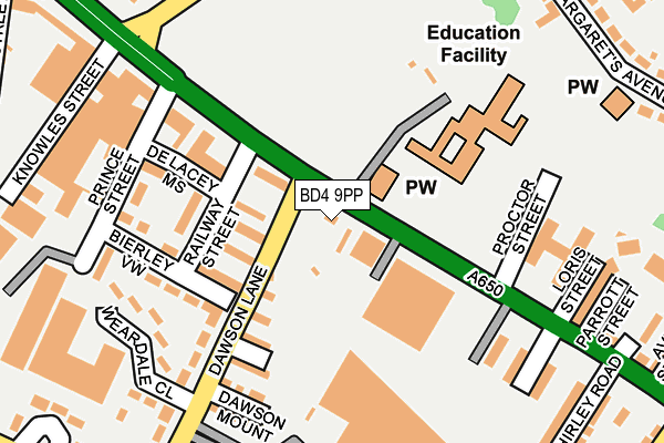 BD4 9PP map - OS OpenMap – Local (Ordnance Survey)