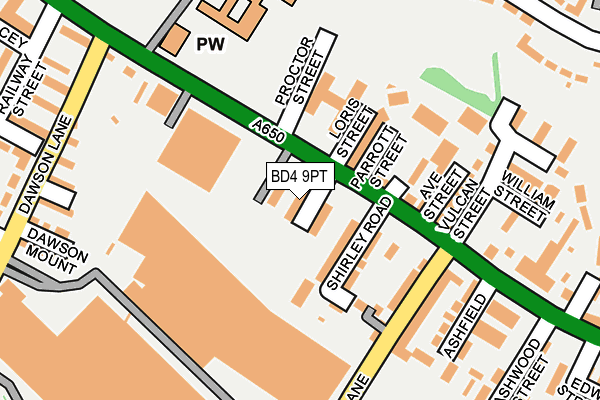 BD4 9PT map - OS OpenMap – Local (Ordnance Survey)