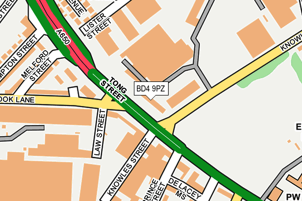 BD4 9PZ map - OS OpenMap – Local (Ordnance Survey)