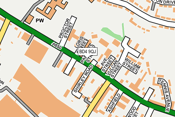 BD4 9QJ map - OS OpenMap – Local (Ordnance Survey)