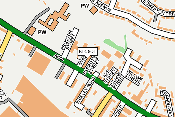 BD4 9QL map - OS OpenMap – Local (Ordnance Survey)
