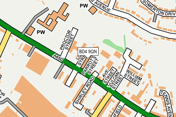 BD4 9QN map - OS OpenMap – Local (Ordnance Survey)