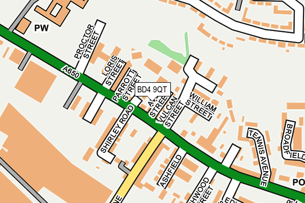 BD4 9QT map - OS OpenMap – Local (Ordnance Survey)