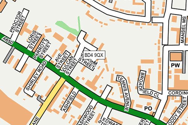 BD4 9QX map - OS OpenMap – Local (Ordnance Survey)