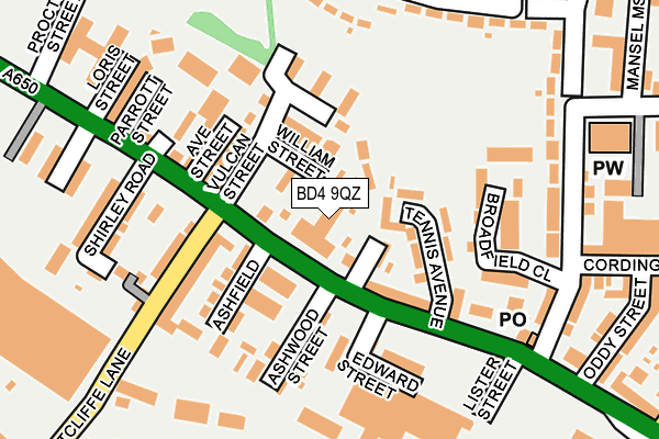 BD4 9QZ map - OS OpenMap – Local (Ordnance Survey)