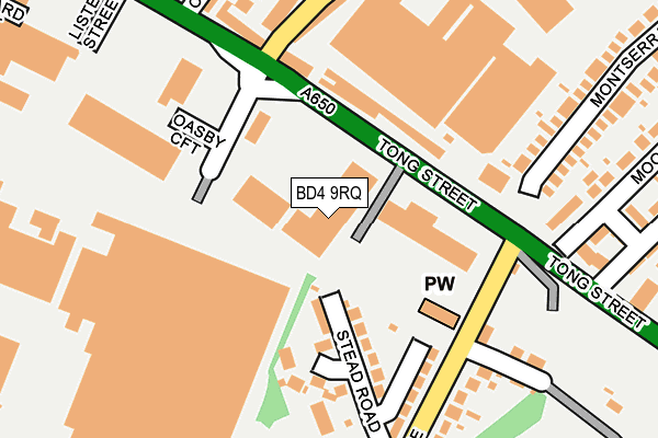 BD4 9RQ map - OS OpenMap – Local (Ordnance Survey)