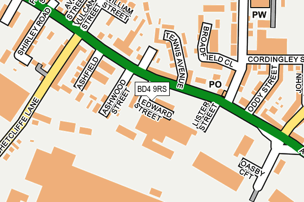 BD4 9RS map - OS OpenMap – Local (Ordnance Survey)