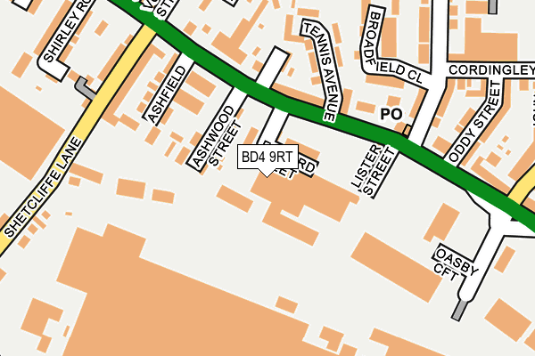 BD4 9RT map - OS OpenMap – Local (Ordnance Survey)