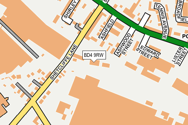 BD4 9RW map - OS OpenMap – Local (Ordnance Survey)