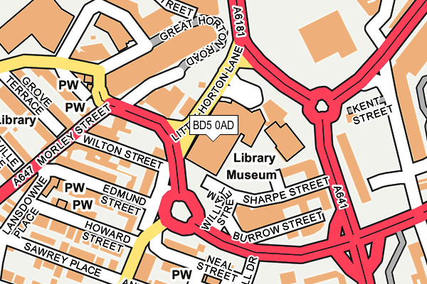 BD5 0AD map - OS OpenMap – Local (Ordnance Survey)