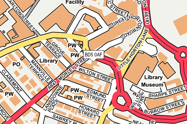 BD5 0AF map - OS OpenMap – Local (Ordnance Survey)