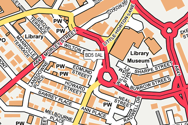 BD5 0AL map - OS OpenMap – Local (Ordnance Survey)