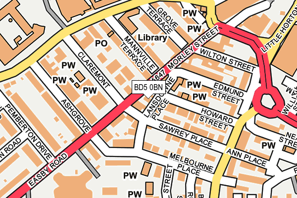 BD5 0BN map - OS OpenMap – Local (Ordnance Survey)