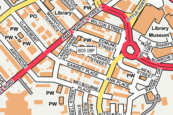 BD5 0BP map - OS OpenMap – Local (Ordnance Survey)