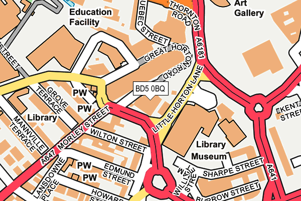 BD5 0BQ map - OS OpenMap – Local (Ordnance Survey)