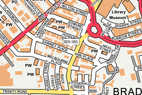 BD5 0BS map - OS OpenMap – Local (Ordnance Survey)