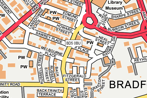 BD5 0BU map - OS OpenMap – Local (Ordnance Survey)