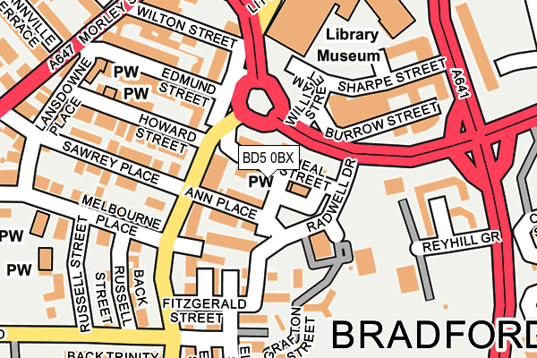 BD5 0BX map - OS OpenMap – Local (Ordnance Survey)