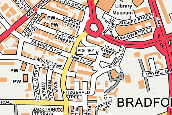 BD5 0BY map - OS OpenMap – Local (Ordnance Survey)