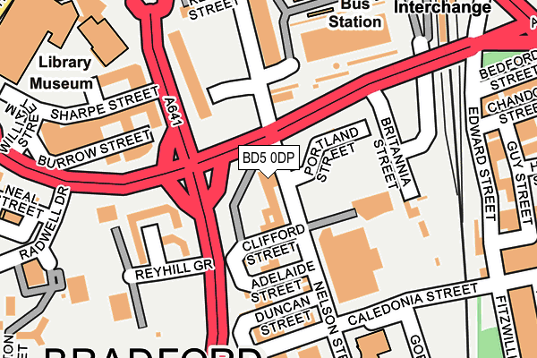 BD5 0DP map - OS OpenMap – Local (Ordnance Survey)