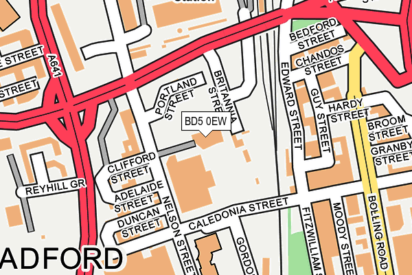 BD5 0EW map - OS OpenMap – Local (Ordnance Survey)