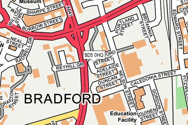 BD5 0HQ map - OS OpenMap – Local (Ordnance Survey)