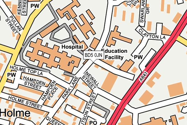 BD5 0JN map - OS OpenMap – Local (Ordnance Survey)