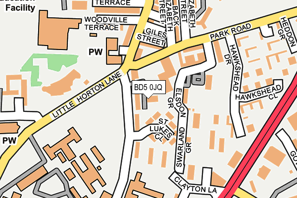 BD5 0JQ map - OS OpenMap – Local (Ordnance Survey)