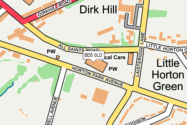 BD5 0LD map - OS OpenMap – Local (Ordnance Survey)