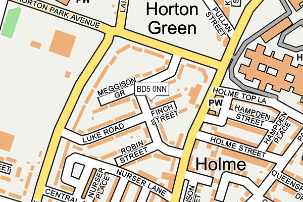 BD5 0NN map - OS OpenMap – Local (Ordnance Survey)